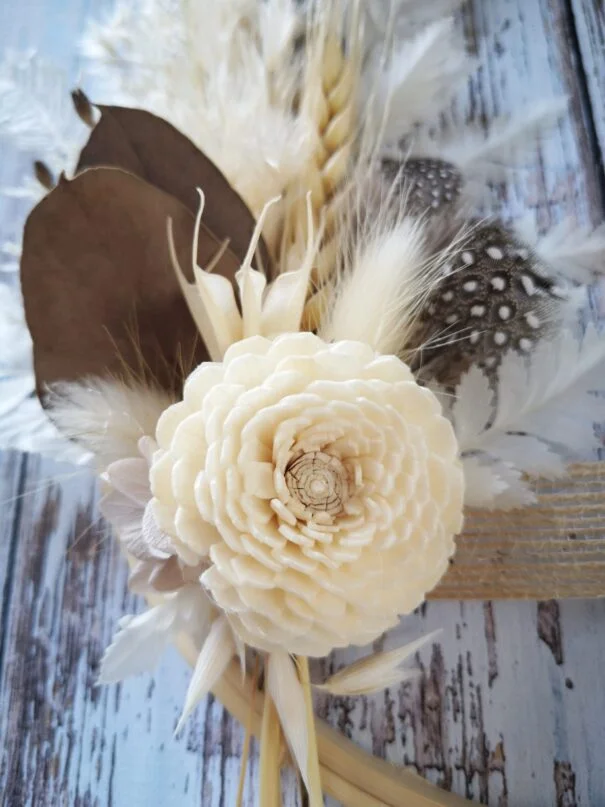 Tambour orné de fleurs séchées - Fleurettes – Image 6