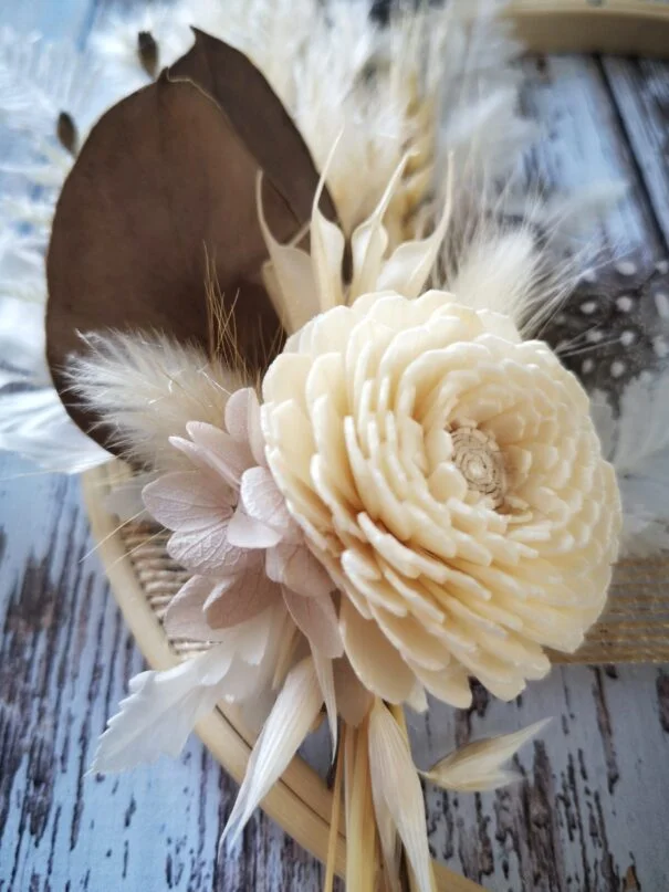 Tambour orné de fleurs séchées - Fleurettes – Image 8