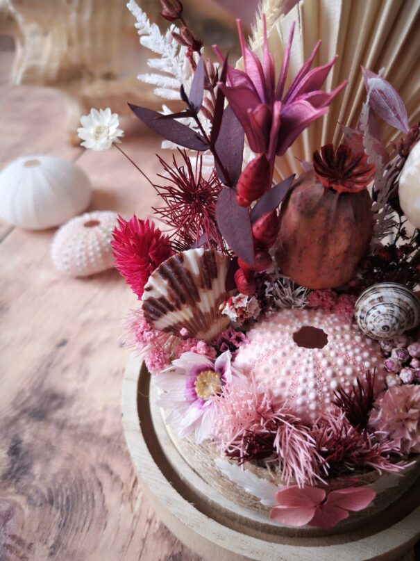 Cloche de fleurs séchées - Fleurs des sables – Image 22