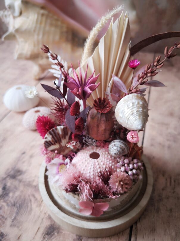 Cloche de fleurs séchées - Fleurs des sables – Image 6