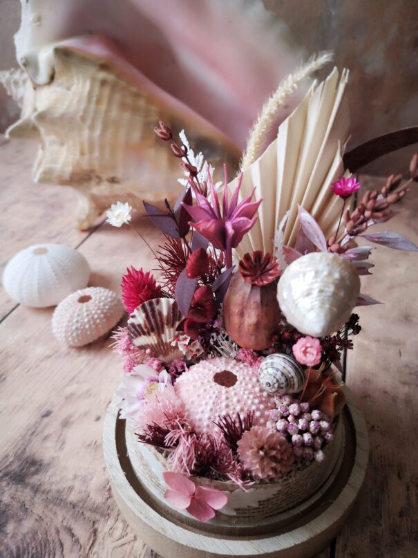 Cloche de fleurs séchées - Fleurs des sables – Image 37
