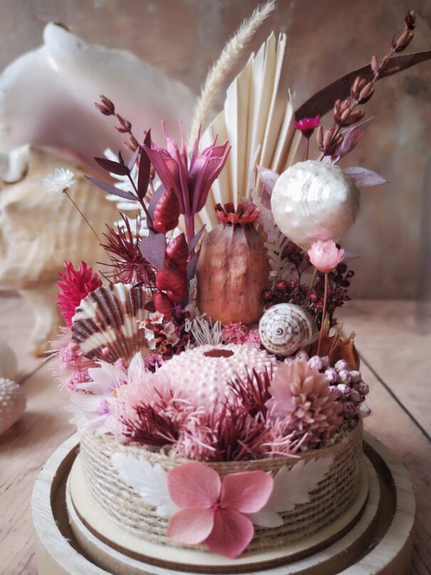 Cloche de fleurs séchées - Fleurs des sables – Image 25