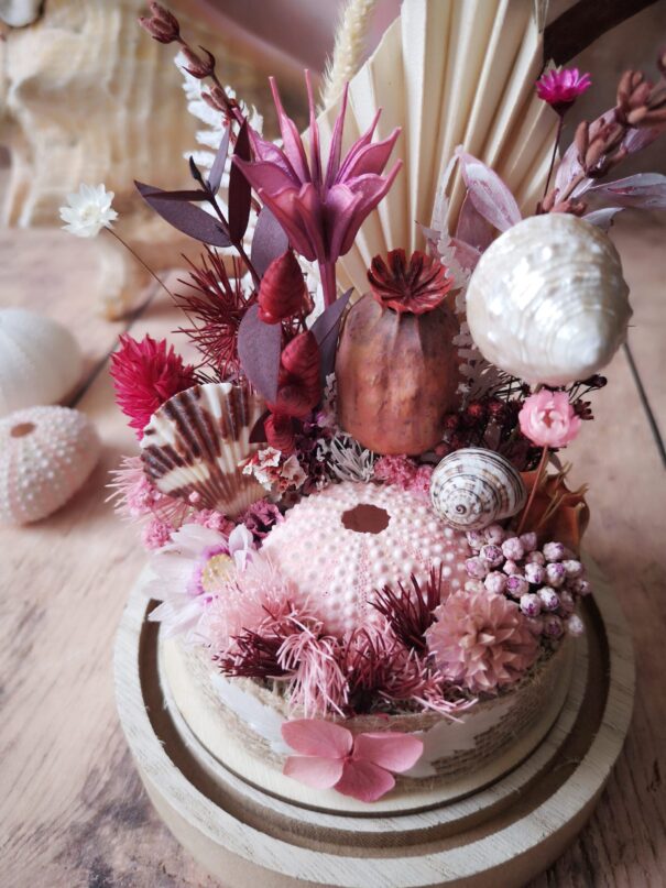 Cloche de fleurs séchées - Fleurs des sables – Image 43