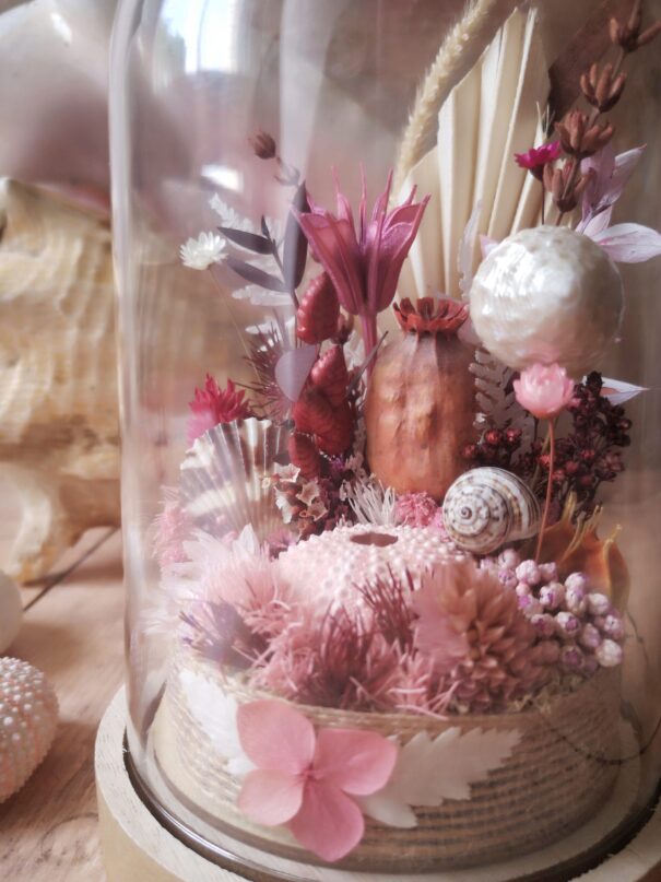 Cloche de fleurs séchées - Fleurs des sables – Image 38