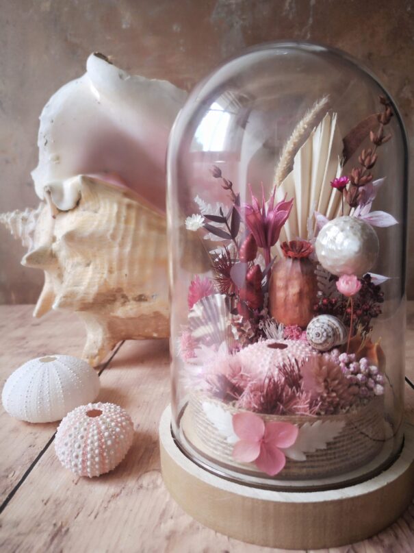 Cloche de fleurs séchées - Fleurs des sables – Image 5