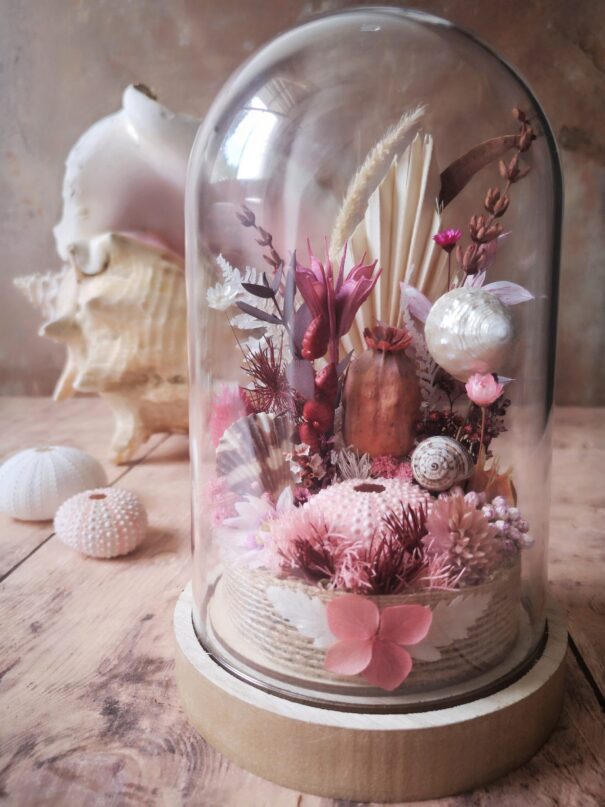 Cloche de fleurs séchées - Fleurs des sables – Image 21