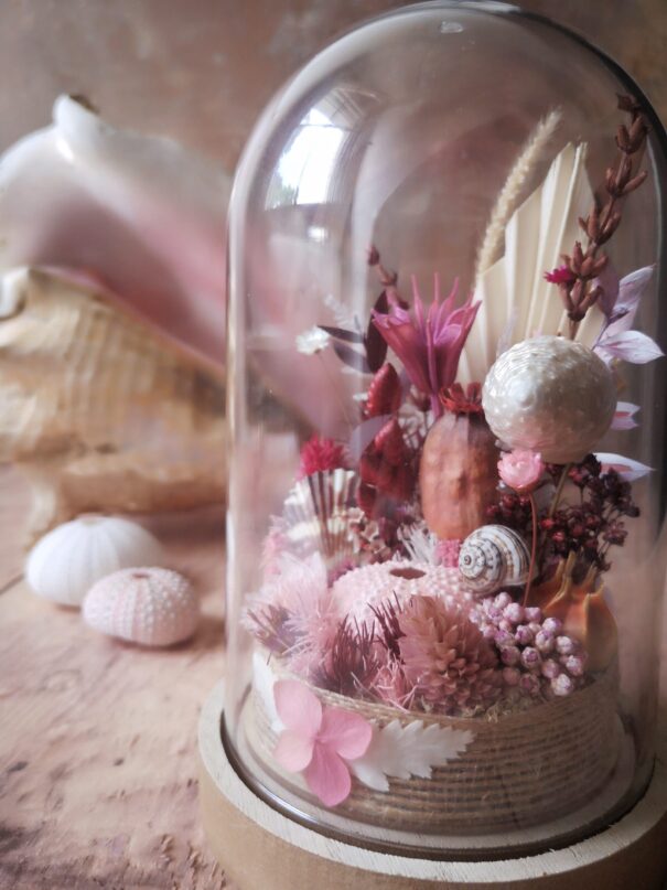 Cloche de fleurs séchées - Fleurs des sables – Image 24