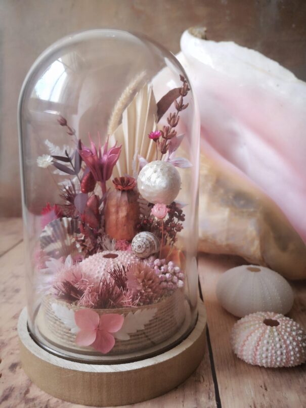 Cloche de fleurs séchées - Fleurs des sables – Image 4