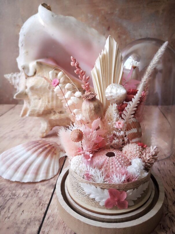 Cloche de fleurs séchées - Fleurs des sables – Image 12