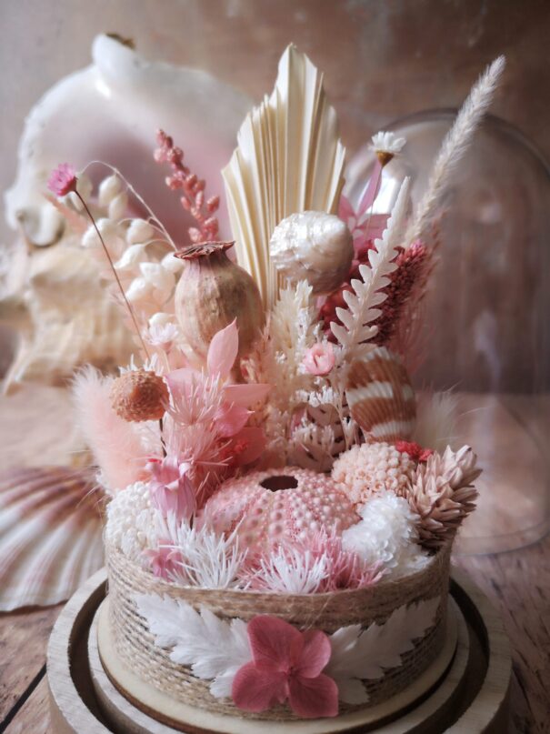 Cloche de fleurs séchées - Fleurs des sables – Image 36