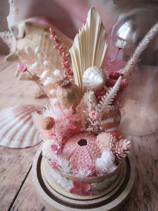 Cloche de fleurs séchées - Fleurs des sables – Image 30
