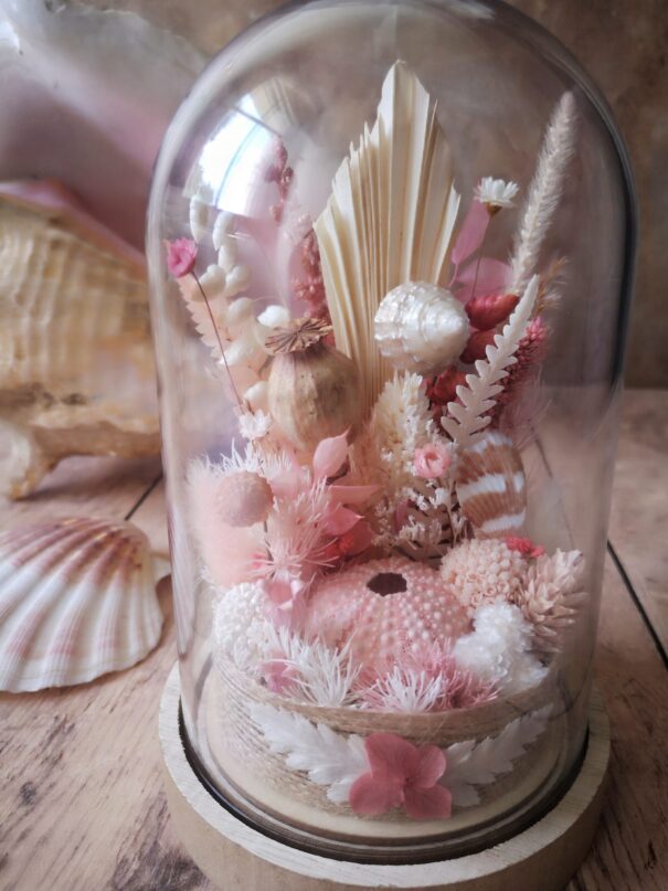 Cloche de fleurs séchées - Fleurs des sables – Image 26
