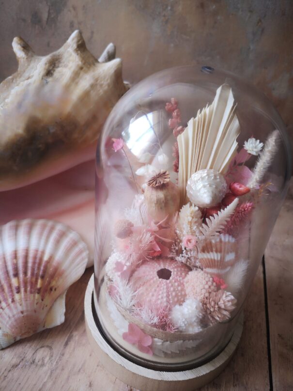 Cloche de fleurs séchées - Fleurs des sables – Image 11