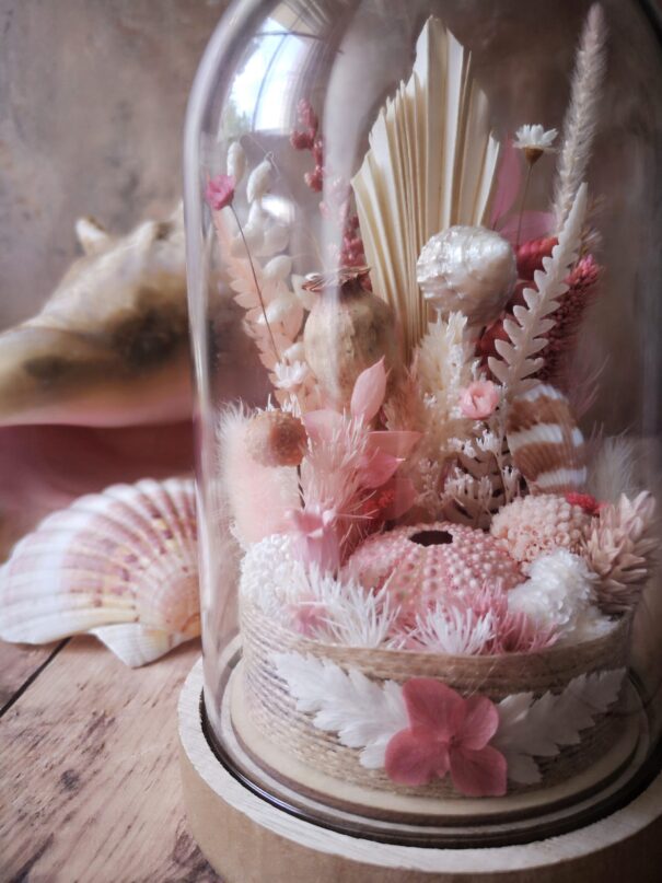 Cloche de fleurs séchées - Fleurs des sables – Image 9