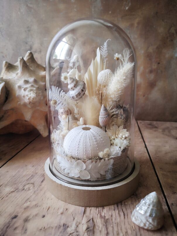 Cloche de fleurs séchées - Fleurs des sables – Image 19
