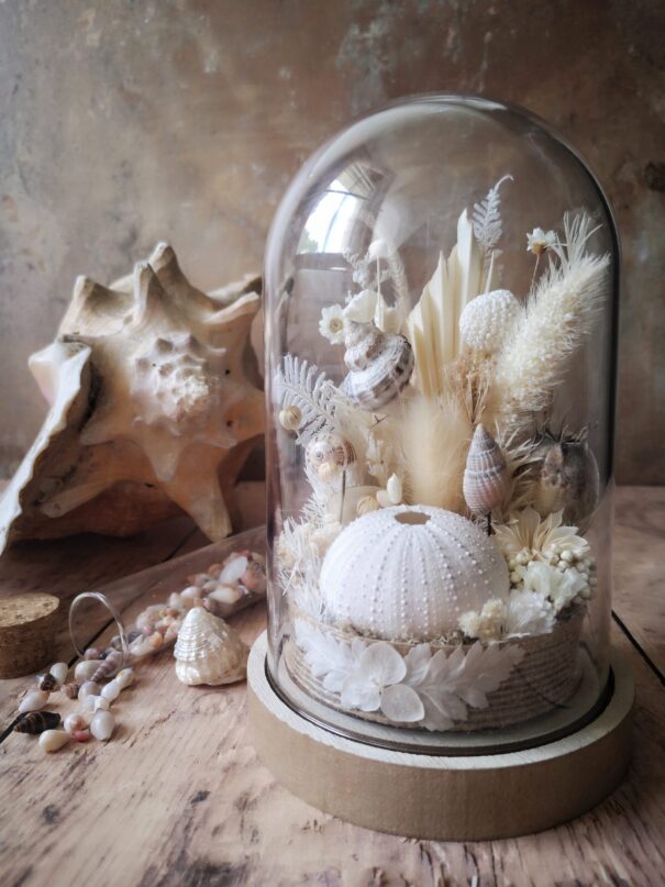 Cloche de fleurs séchées - Fleurs des sables – Image 15