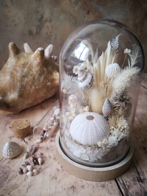 Cloche de fleurs séchées - Fleurs des sables – Image 48