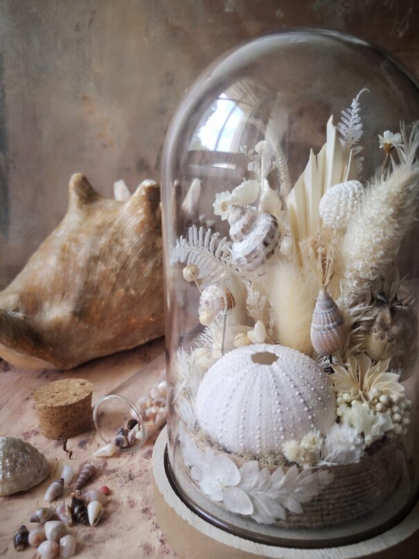 Cloche de fleurs séchées - Fleurs des sables – Image 17