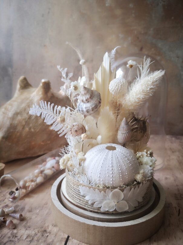 Cloche de fleurs séchées - Fleurs des sables – Image 33