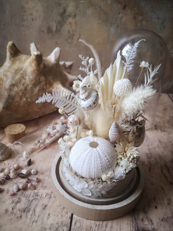Cloche de fleurs séchées - Fleurs des sables – Image 18