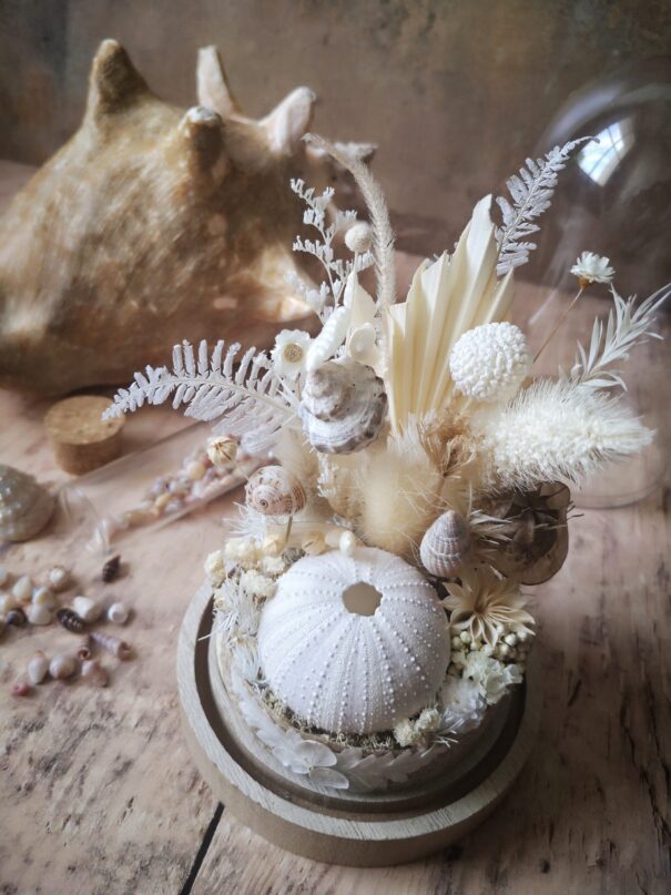Cloche de fleurs séchées - Fleurs des sables – Image 20