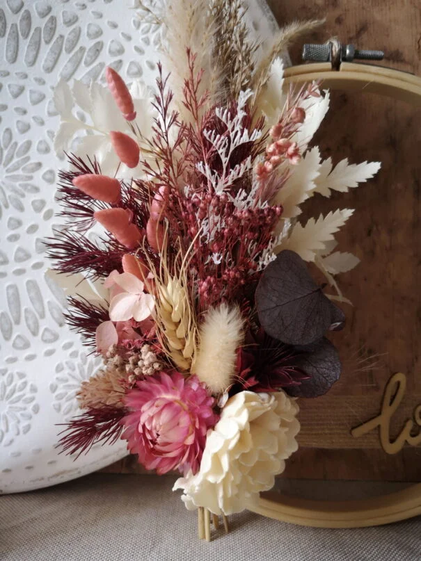 Tambour orné de fleurs séchées - Fleurettes – Image 4