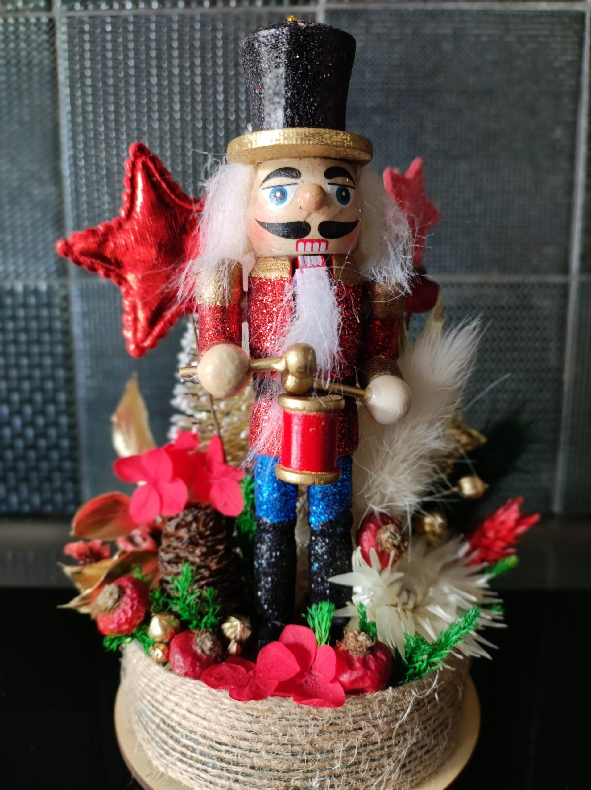 Cloche de fleurs séchées Noël, Casse-Noisette - Trépak – Image 20
