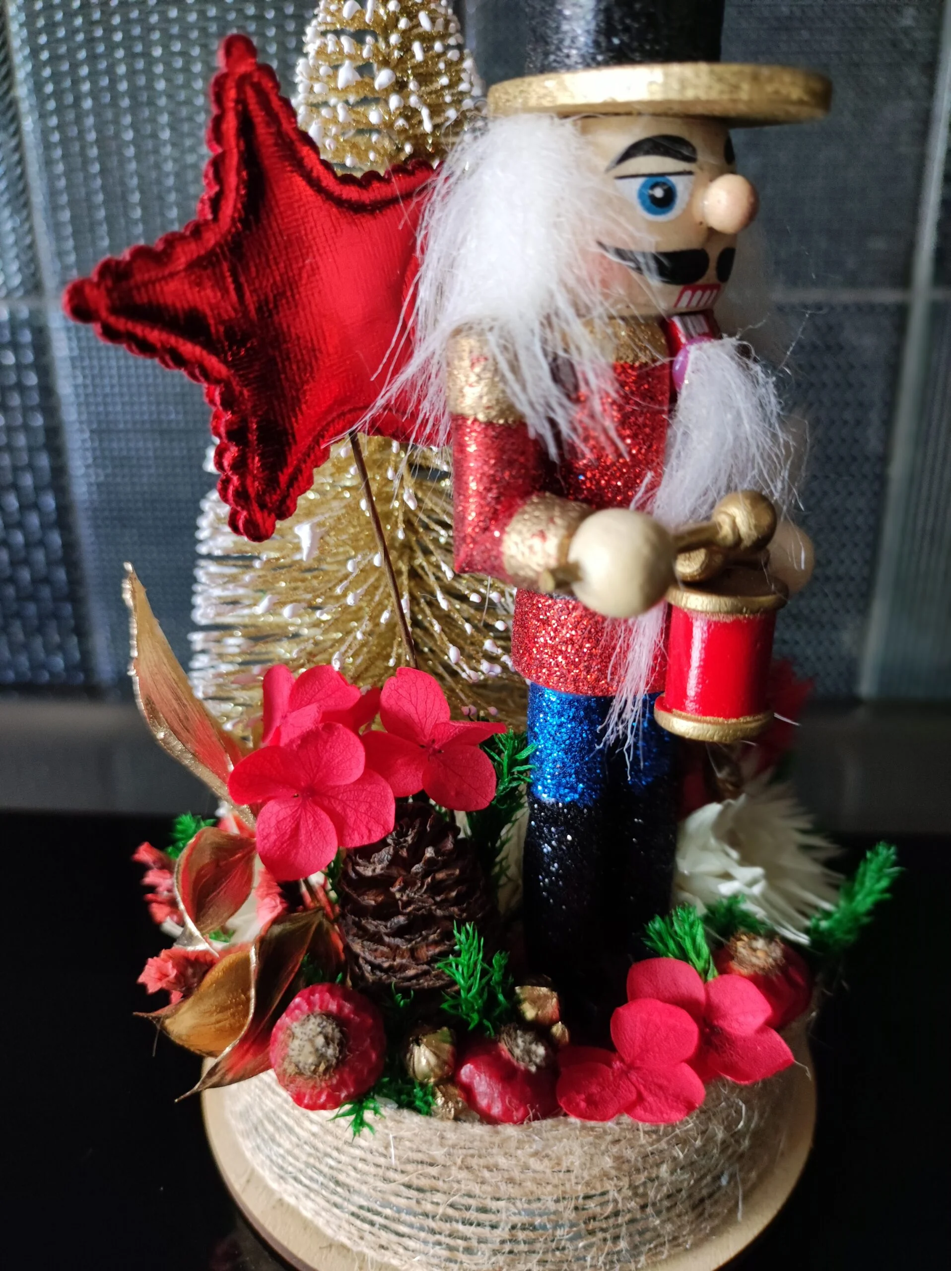 Cloche de fleurs séchées Noël, Casse-Noisette - Trépak – Image 27