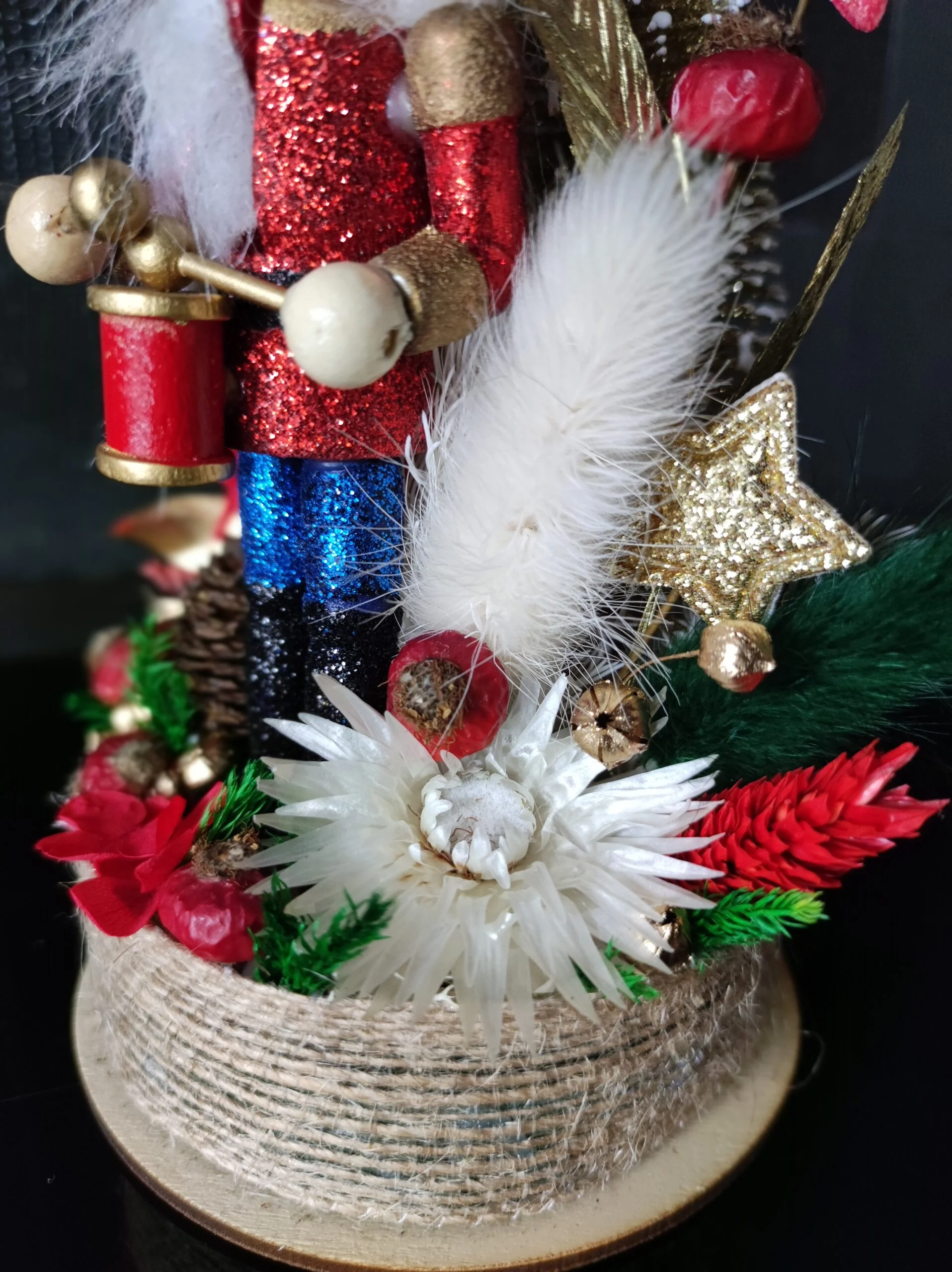 Cloche de fleurs séchées Noël, Casse-Noisette - Trépak – Image 28