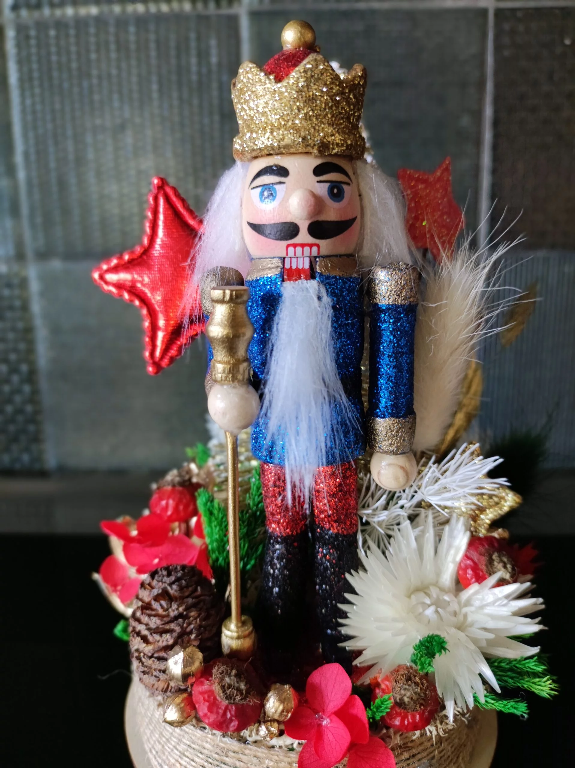 Cloche de fleurs séchées Noël, Casse-Noisette - Trépak – Image 22