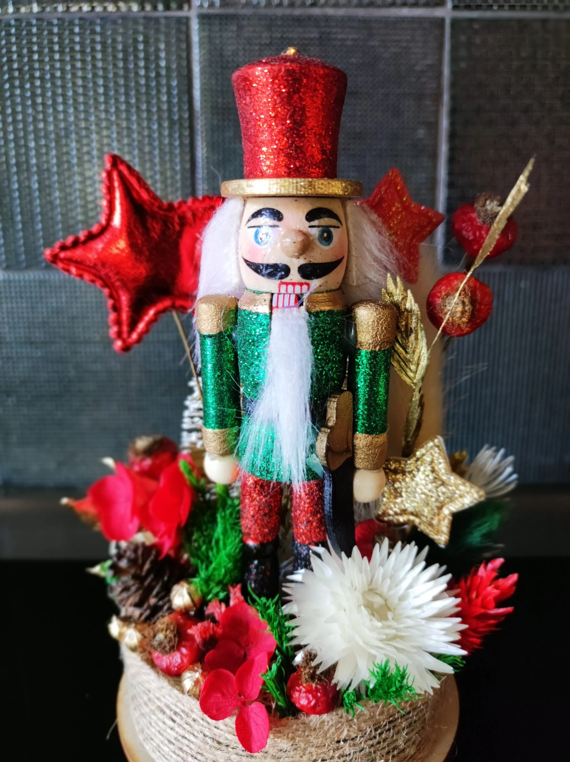 Cloche de fleurs séchées Noël, Casse-Noisette - Trépak – Image 19