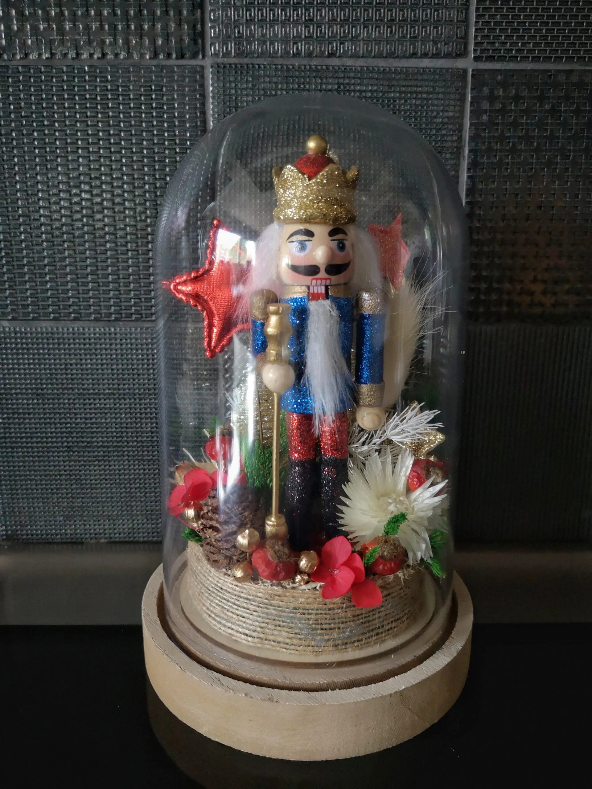 Cloche de fleurs séchées Noël, Casse-Noisette - Trépak – Image 14
