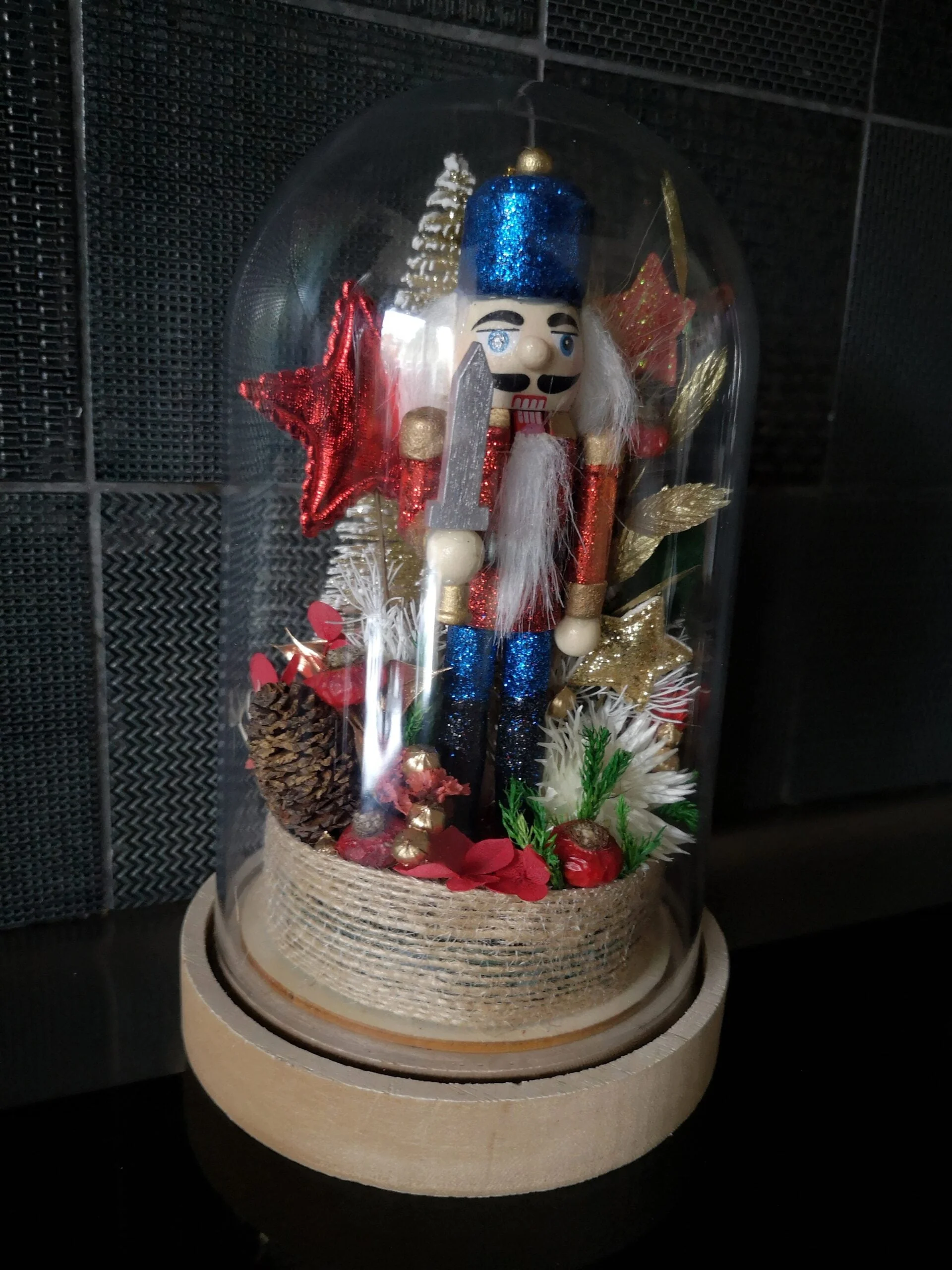 Cloche de fleurs séchées Noël, Casse-Noisette - Trépak – Image 12