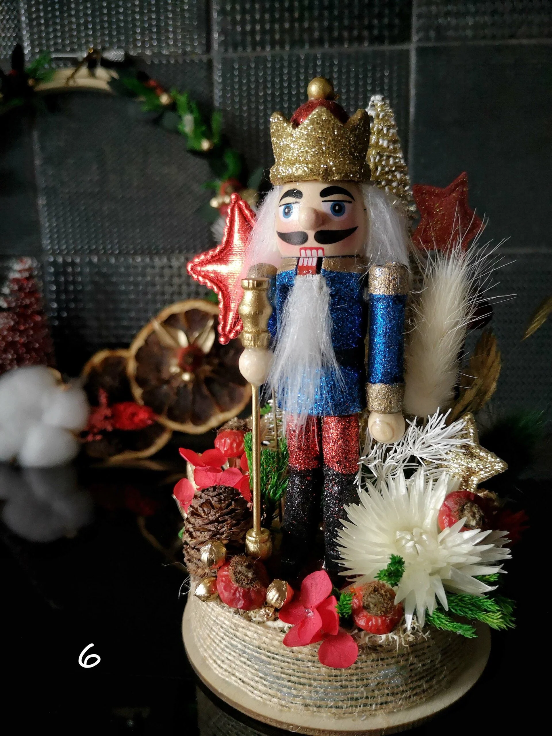 Cloche de fleurs séchées Noël, Casse-Noisette - Trépak – Image 13