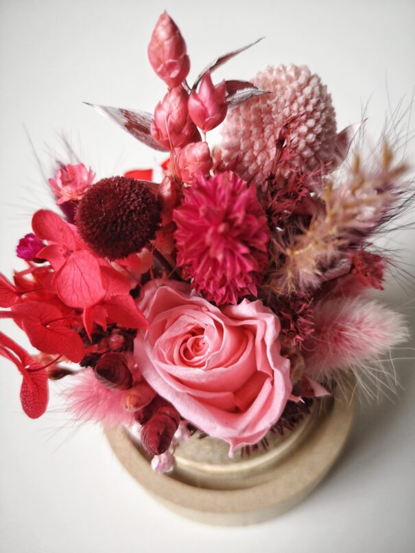 Cloche de fleurs séchées - Pluie de roses – Image 26