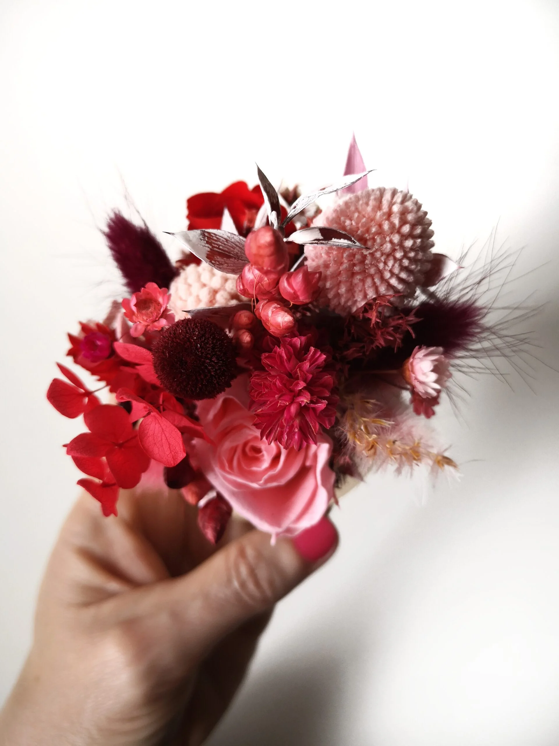 Cloche de fleurs séchées - Pluie de roses – Image 11
