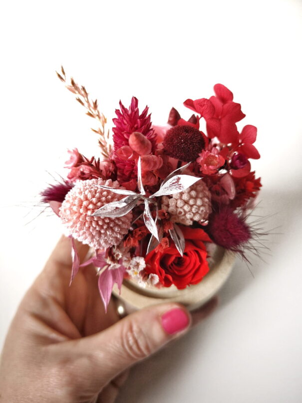 Cloche de fleurs séchées - Pluie de roses – Image 12