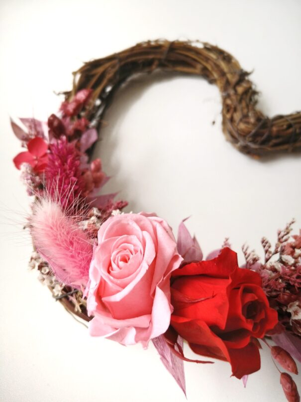 Cœur orné de fleurs séchées - Rosalba – Image 8