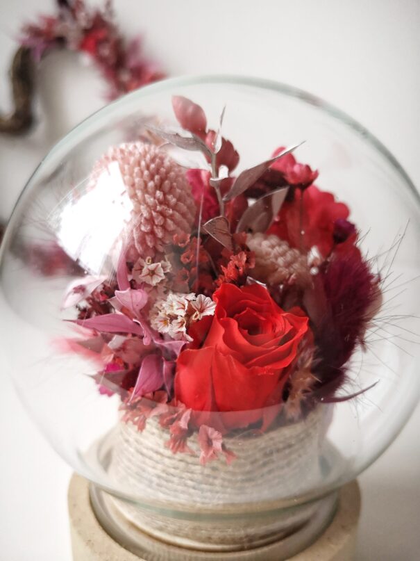 Cloche de fleurs séchées - Pluie de roses – Image 19