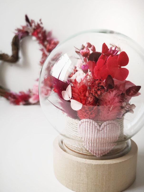 Cloche de fleurs séchées - Pluie de roses – Image 27