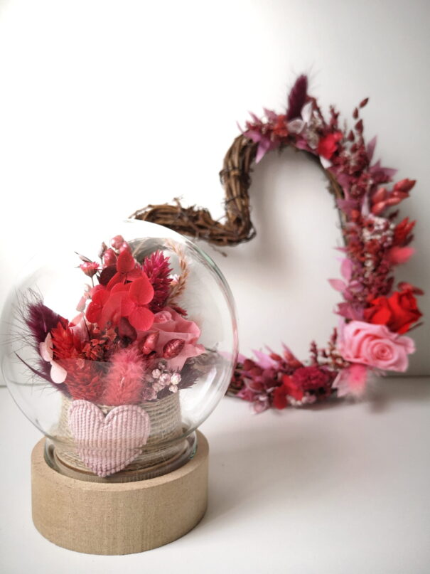 Cloche de fleurs séchées - Pluie de roses – Image 20