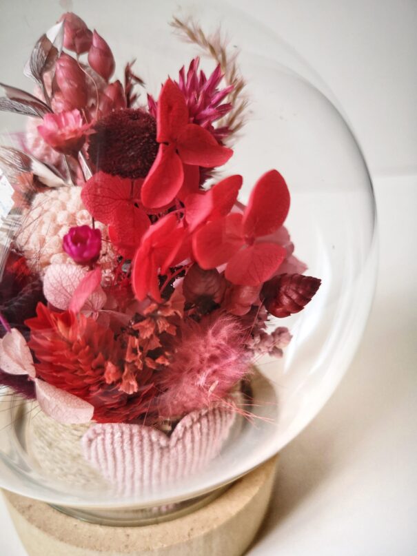 Cloche de fleurs séchées - Pluie de roses – Image 6