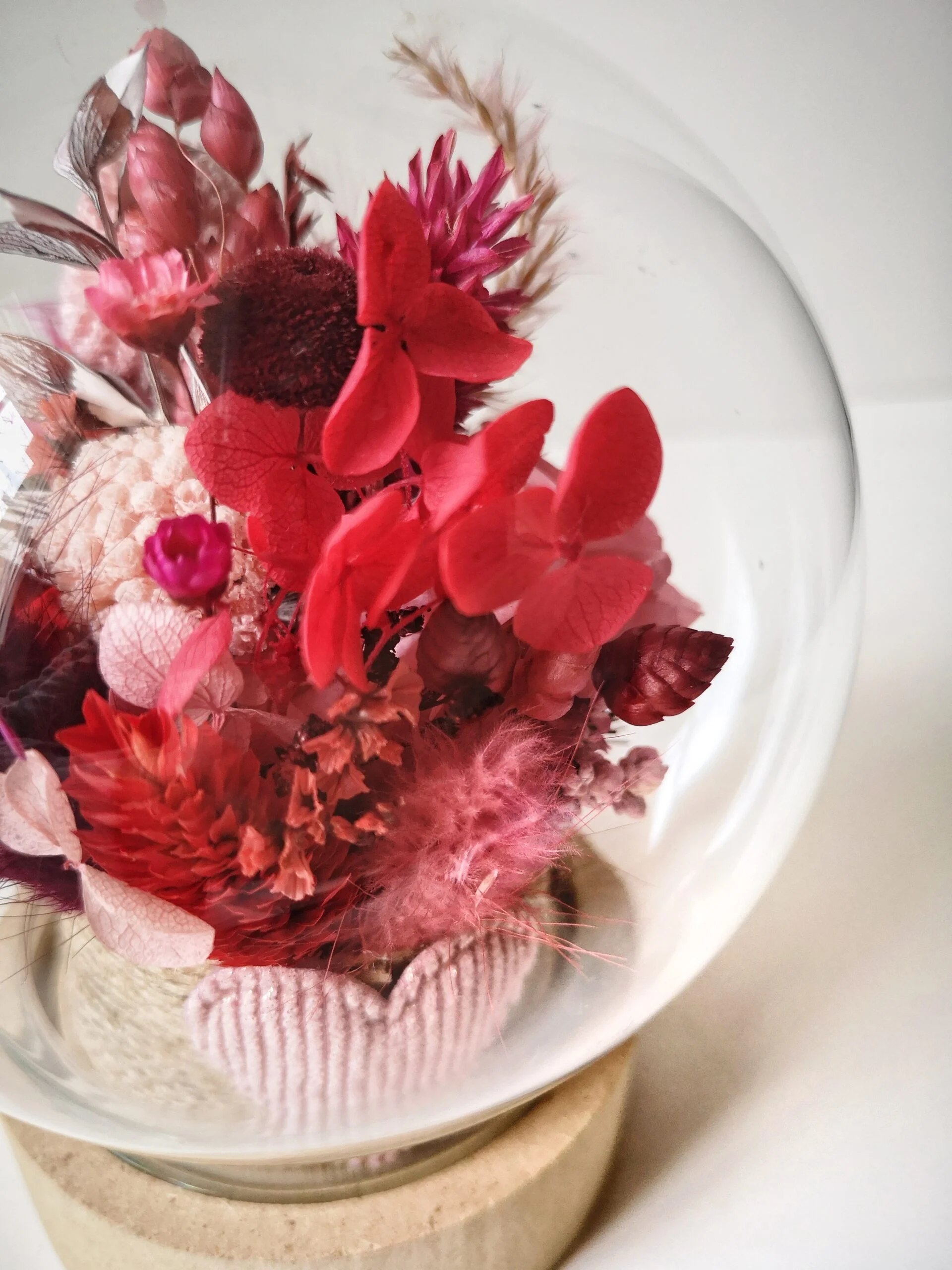 Cloche de fleurs séchées - Pluie de roses – Image 6