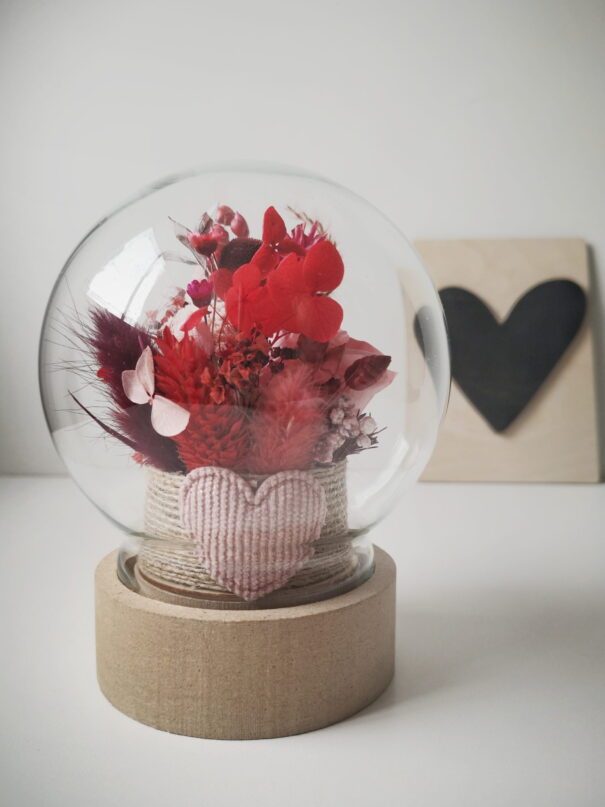Cloche de fleurs séchées - Pluie de roses – Image 16