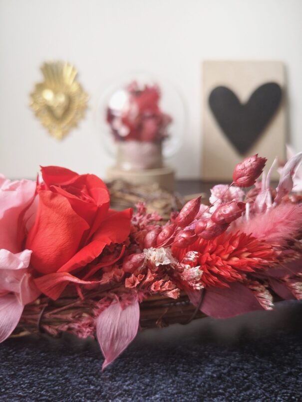 Cœur orné de fleurs séchées - Rosalba – Image 10