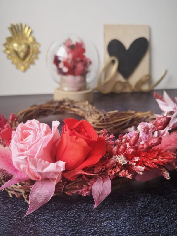 Cœur orné de fleurs séchées - Rosalba – Image 9