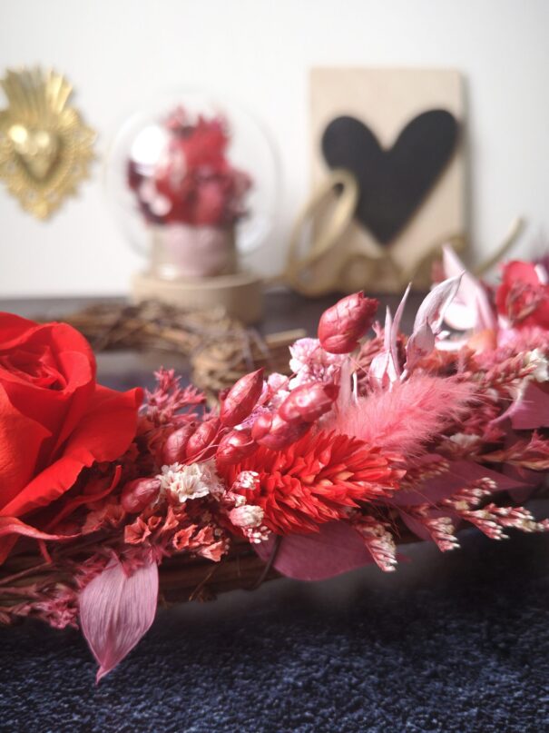 Cœur orné de fleurs séchées - Rosalba – Image 13