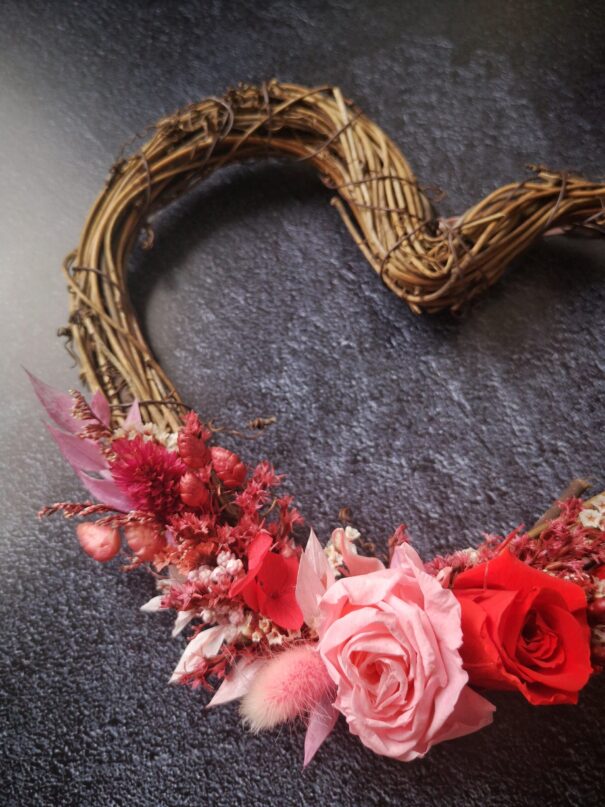 Cœur orné de fleurs séchées - Rosalba – Image 4