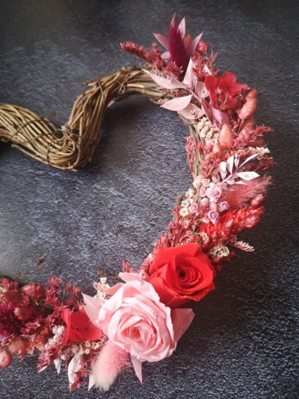 Cœur orné de fleurs séchées - Rosalba – Image 5