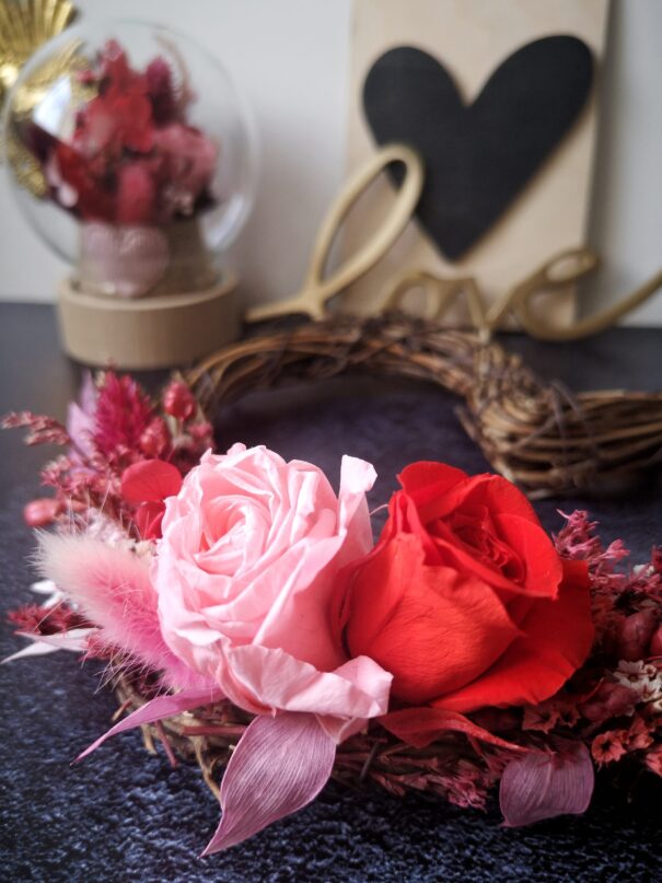 Cœur orné de fleurs séchées - Rosalba – Image 6